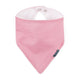 Set bavete bandana, Petite&Mars, Luke, 2 bucati, Bumbac 100% natural, Reglabila cu capse, 3 luni+, Protectie hainute, Bej/Roz