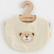 Set cadou 5 piese, New Baby, Din bumbac organic, salopeta, baveta, paturica cu gluga, jucarie, Marime 0 - 3 luni, Beige