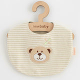 Set cadou 5 piese, New Baby, Din bumbac organic, salopeta, baveta, paturica cu gluga, jucarie, Marime 0 - 3 luni, Beige