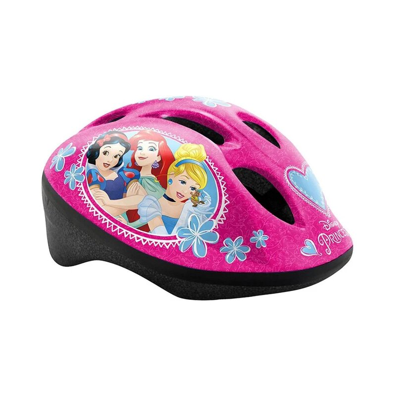 Set casca protectie, genunchiere si cotiere, Stamp, Disney, Princess, Sigure si confortabile, Reglabile, Conform cu EN1078, Marime 50/56 cm, 3 ani+, Roz