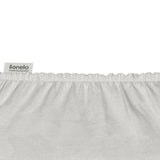 Set cearceafuri cu elastic, Lionelo, 80x42 cm, Pentru co-sleepere, Pentru saltele de max. 10 cm inaltime, Din bambus, Usor de spalat, 30 grade, Fara calcare, Ecologic, Alb/Gri