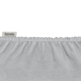 Set cearceafuri cu elastic, Lionelo, 80x42 cm, Pentru co-sleepere, Pentru saltele de max. 10 cm inaltime, Din bambus, Usor de spalat, 30 grade, Fara calcare, Ecologic, Alb/Gri