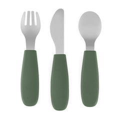 Set complet tacamuri, Petite&Mars, Take&Match, Din silicon si otel inoxidabil, Fara BPA, 12 luni+, Verde