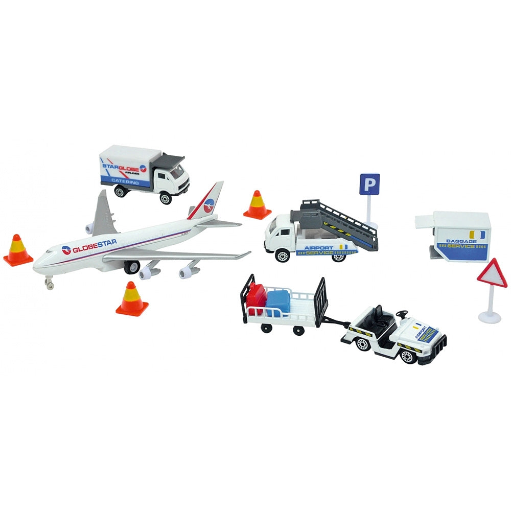 Set de joaca aeroport Dickie Toys Airport Playset cu 13 piese - gogobaby.ro
