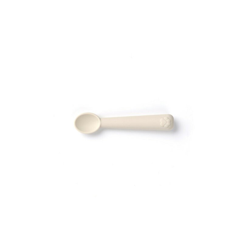 Set de masa, Jane, Din silicon, 2 piese, Cu bol si lingurita, BPA Free, Sand