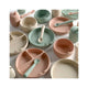 Set de masa, Jane, Din silicon, 2 piese, Cu bol si lingurita, BPA Free, Sand