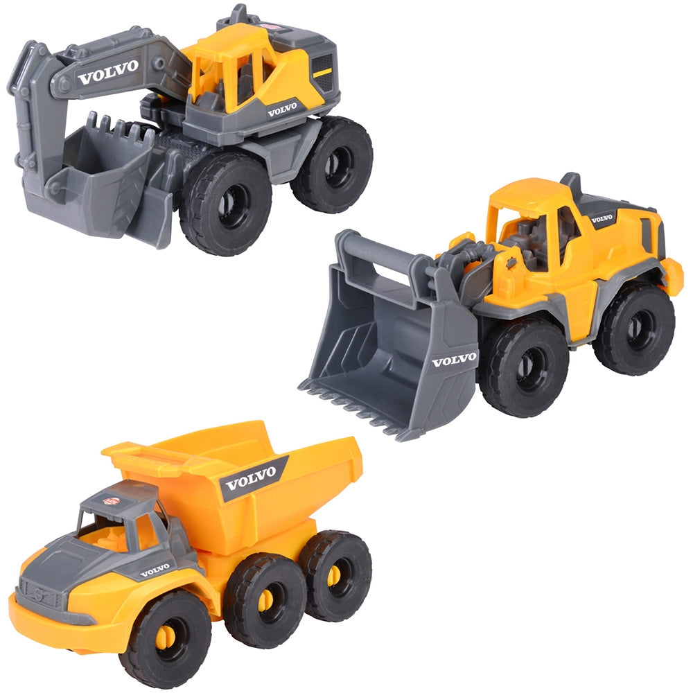 Set Dickie Toys Construction Set cu 3 vehicule 16 cm - gogobaby.ro