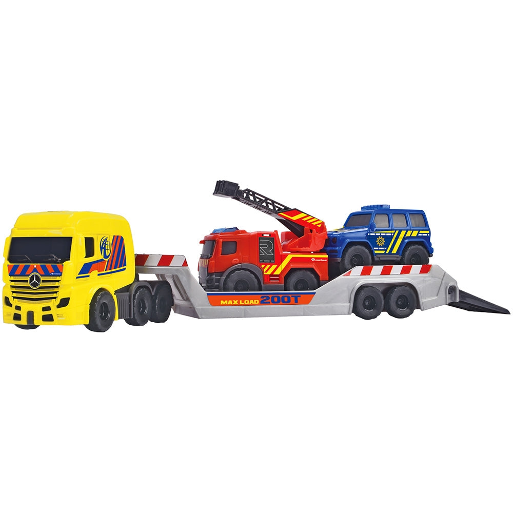 Set Dickie Toys Micro Rescue Truck cu un camion de salvare si 2 vehicule - gogobaby.ro