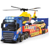 Set Dickie Toys Rescue Transporter 40 cm cu camion, masina, elicopter si accesorii
