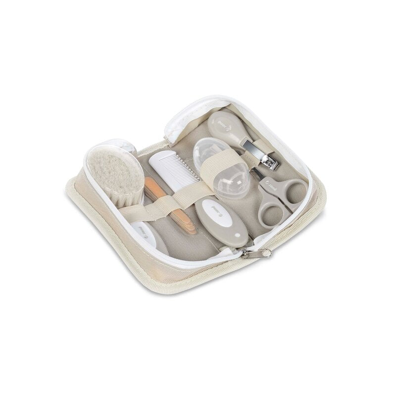 Set ingrijire, Jane, Basic, Contine forfecuta, unghiera, pile de unghii, perie de par, pieptene, degetar, periuta de dinti, Sand - gogobaby.ro