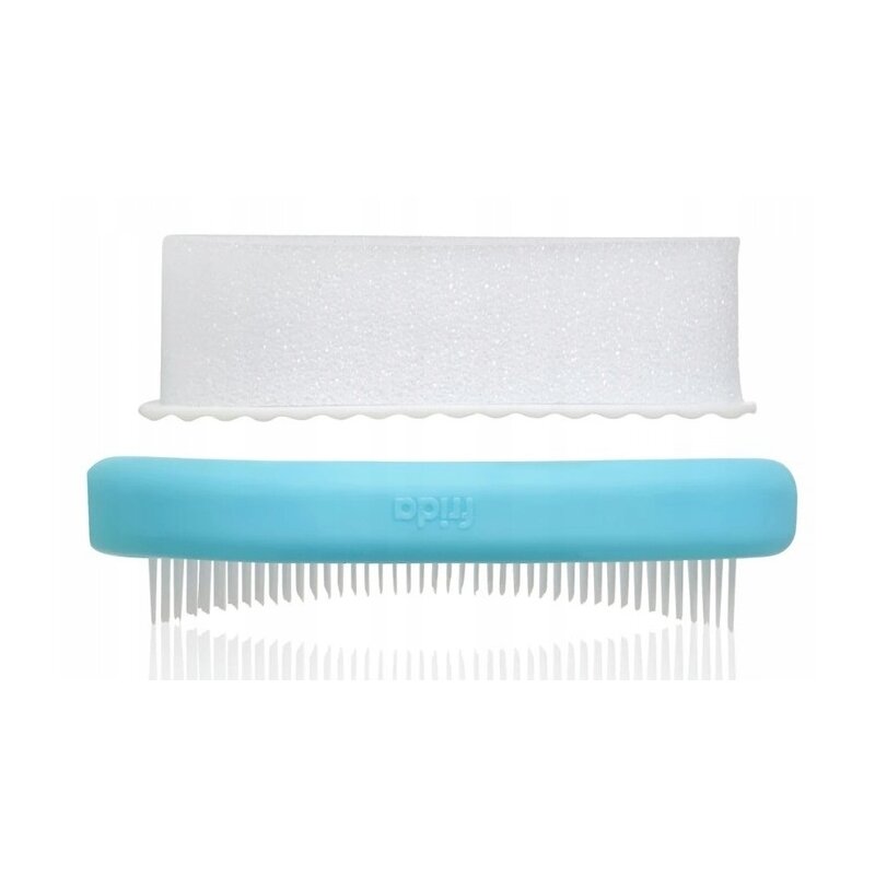 Set ingrijire scalp, Fridababy, DermaFrida, 3 in 1, Pentru dermatita seboreica la bebelusi, Include perie, burete si pieptene, Cu suport cu ventuza, De la nastere, Alb - gogobaby.ro