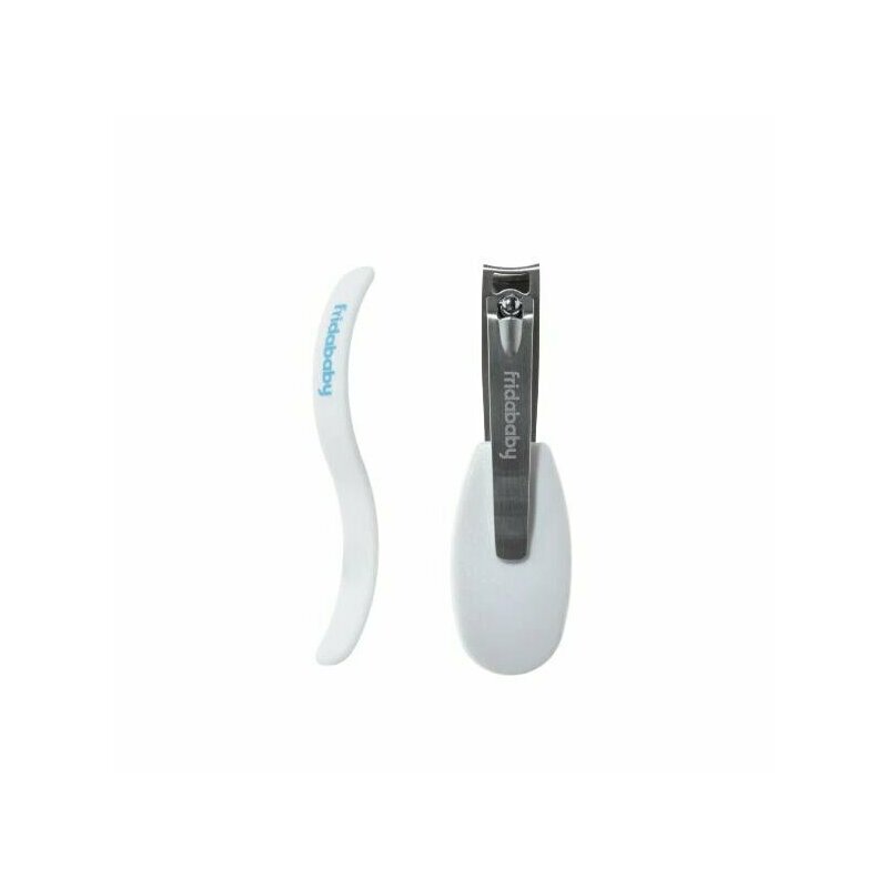 Set ingrijire unghii bebelusi, FridaBaby, Unghiera cu protectie, Lama curbata pentru taiere lina, Pila S pentru netezire, Fara BPA, 0 luni+, Alb