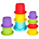 Set jucarii interactive, Playgro, Include 6 cupe pentru stivuire, 6 inele, o jucarie din plus si o jucarie cu ventuza, 6 luni+, Sensory Llama Explore and Play Gift Pack