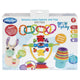 Set jucarii interactive, Playgro, Include 6 cupe pentru stivuire, 6 inele, o jucarie din plus si o jucarie cu ventuza, 6 luni+, Sensory Llama Explore and Play Gift Pack