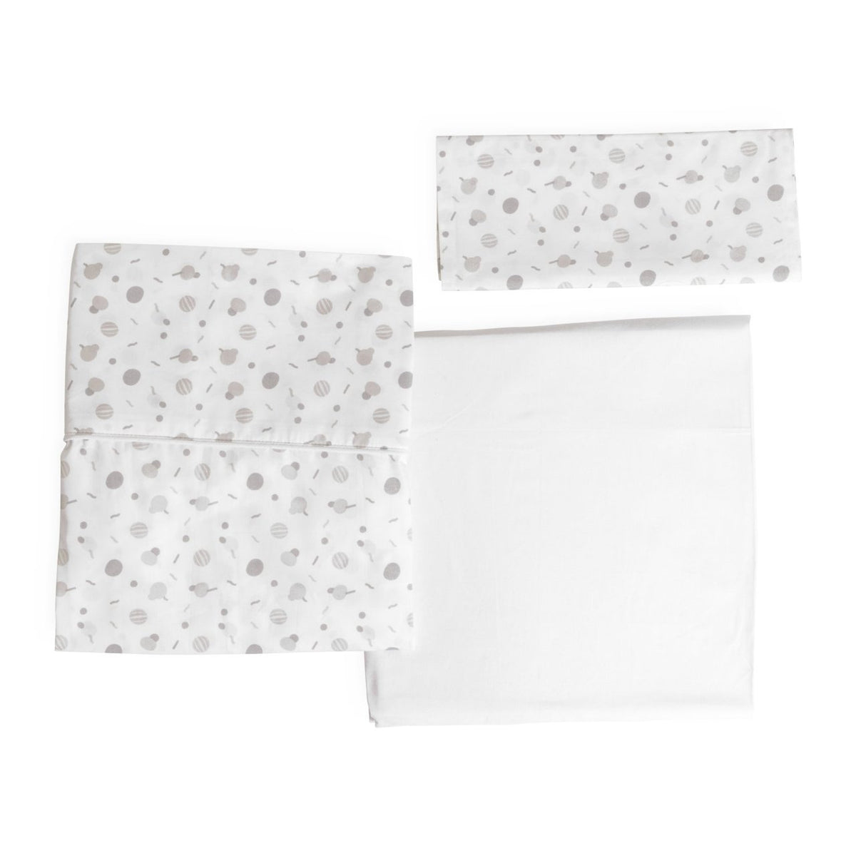 Set lenjerie din bumbac pentru patut Chicco Next2Me Forever, Conffeti, 0 luni+ - gogobaby.ro