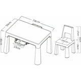 Set masuta si doua scaune, FreeON, Neo, Pentru copii, Cu doua sertare, Cu masa reglabila la doua inaltimi, Conform cu standardele europene de securitate EN71-1;2018, EN71-2:2020, EN71-3:2021, Roz