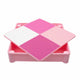 Set masuta si doua scaune, New Baby, Pentru copii, Pink, Cu parte detasabila si reversibila, Partea reversibila pentru Lego Duplo