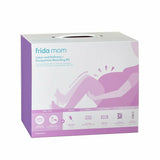 Set maternitate si recuperare, Frida Mom, Camasa alaptare si nastere, Sosete, Recipient perineal, 4 chiloti de unica folosinta, 4 tampoane Ice Maxi, 24 placute racoritoare, Spuma pentru recuperare 150 ml, Geanta organizatoare, Alb/Gri