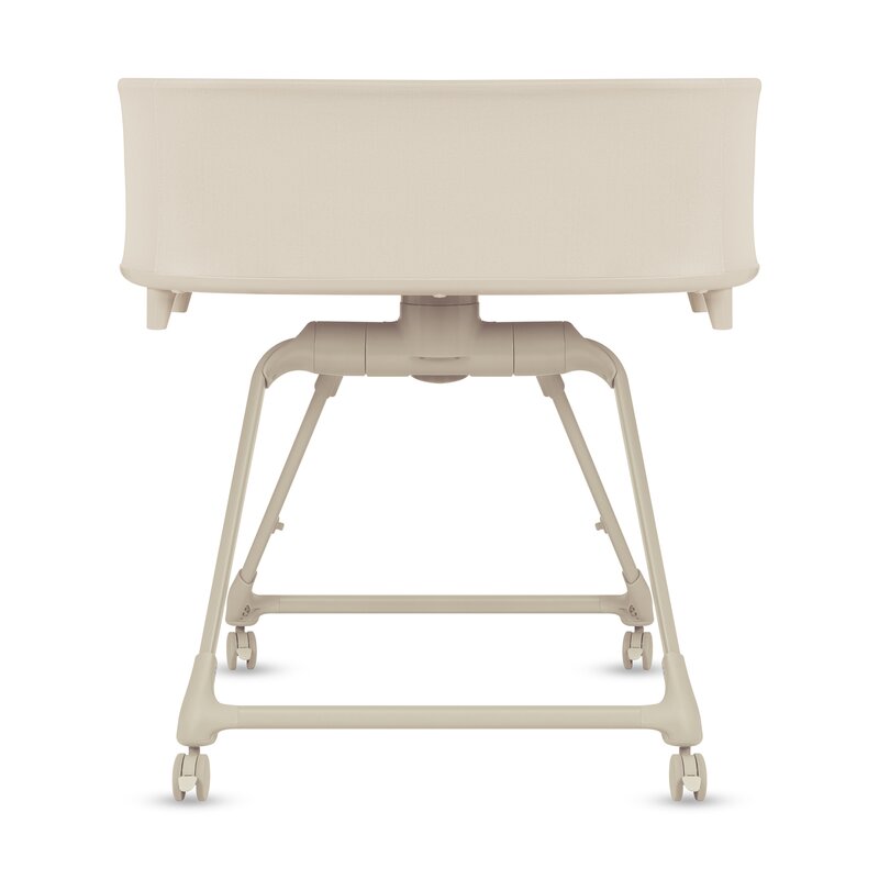 Set multifunctional cu patut, sezlong si scaun de masa, Lionelo, Maddie, Functie 360, Pliere rapida, Roti incluse, Reglaj pentru sezut si suportul de picioare, Husa detasabila, lavabila, 0-36 luni, Pana la 15 kg, Bej