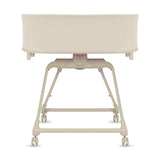 Set multifunctional cu patut, sezlong si scaun de masa, Lionelo, Maddie, Functie 360, Pliere rapida, Roti incluse, Reglaj pentru sezut si suportul de picioare, Husa detasabila, lavabila, 0-36 luni, Pana la 15 kg, Bej