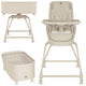 Set multifunctional cu patut, sezlong si scaun de masa, Lionelo, Maddie, Functie 360, Pliere rapida, Roti incluse, Reglaj pentru sezut si suportul de picioare, Husa detasabila, lavabila, 0-36 luni, Pana la 15 kg, Bej