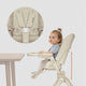 Set multifunctional cu patut, sezlong si scaun de masa, Lionelo, Maddie, Functie 360, Pliere rapida, Roti incluse, Reglaj pentru sezut si suportul de picioare, Husa detasabila, lavabila, 0-36 luni, Pana la 15 kg, Bej