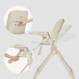 Set multifunctional cu patut, sezlong si scaun de masa, Lionelo, Maddie, Functie 360, Pliere rapida, Roti incluse, Reglaj pentru sezut si suportul de picioare, Husa detasabila, lavabila, 0-36 luni, Pana la 15 kg, Bej