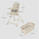 Set multifunctional cu patut, sezlong si scaun de masa, Lionelo, Maddie, Functie 360, Pliere rapida, Roti incluse, Reglaj pentru sezut si suportul de picioare, Husa detasabila, lavabila, 0-36 luni, Pana la 15 kg, Bej