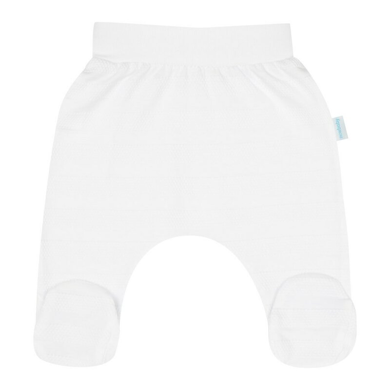 Set pentru bebe, New Baby, I AM, 7 piese, Cu botosei, jacheta maneca lunga, caciulita, body cu maneca lunga, pantalonasi si salopeta cu botosei si manusi, 100% bumbac, Marime 56, 0-3 luni, White - gogobaby.ro