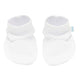 Set pentru bebe, New Baby, I AM, 7 piese, Cu botosei, jacheta maneca lunga, caciulita, body cu maneca lunga, pantalonasi si salopeta cu botosei si manusi, 100% bumbac, Marime 56, 0-3 luni, White