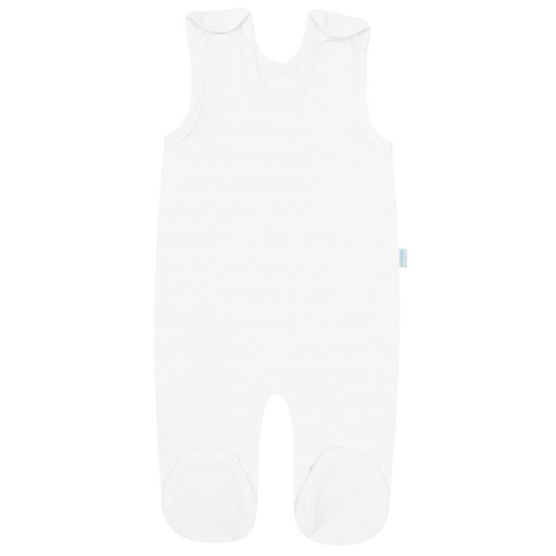 Set pentru bebe, New Baby, I AM, 7 piese, Cu botosei, jacheta maneca lunga, caciulita, body cu maneca lunga, pantalonasi si salopeta cu botosei si manusi, 100% bumbac, Marime 56, 0-3 luni, White - gogobaby.ro