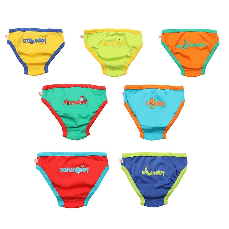 Chilotei din bumbac organic, pentru baieti, Zoocchini, Zilele sÃ„Æ’ptÃ„Æ’mÃƒÂ¢nii, 5-6 ani - 7 buc