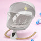 Sezlong balansoar, New Baby, Smart, Pana la 9 kg, Include cronometru si detector de miscare, Cu 5 viteze de leganare, Cu sunete si melodii, Cu 2 jucarii, 0 lun+, Grey