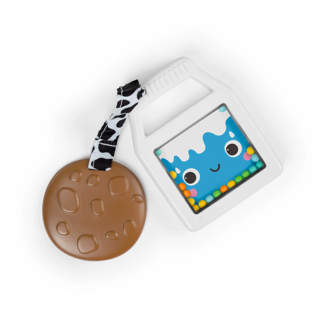 Bright Starts - Jucarie de dentitie 2 in 1 cu zornaitoare Cookies & Teethe - gogobaby.ro