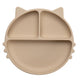 Farfurie compartimentata din silicon cu ventuza, AppeKids - Kitty - Bubble Beige