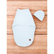 Sistem de infasare si caciulita, MimiNu, Pentru bebe, 0 - 3 luni, Leo, Din bumbac interlock certificat Oeko Tex Standard 100, Soft Blue