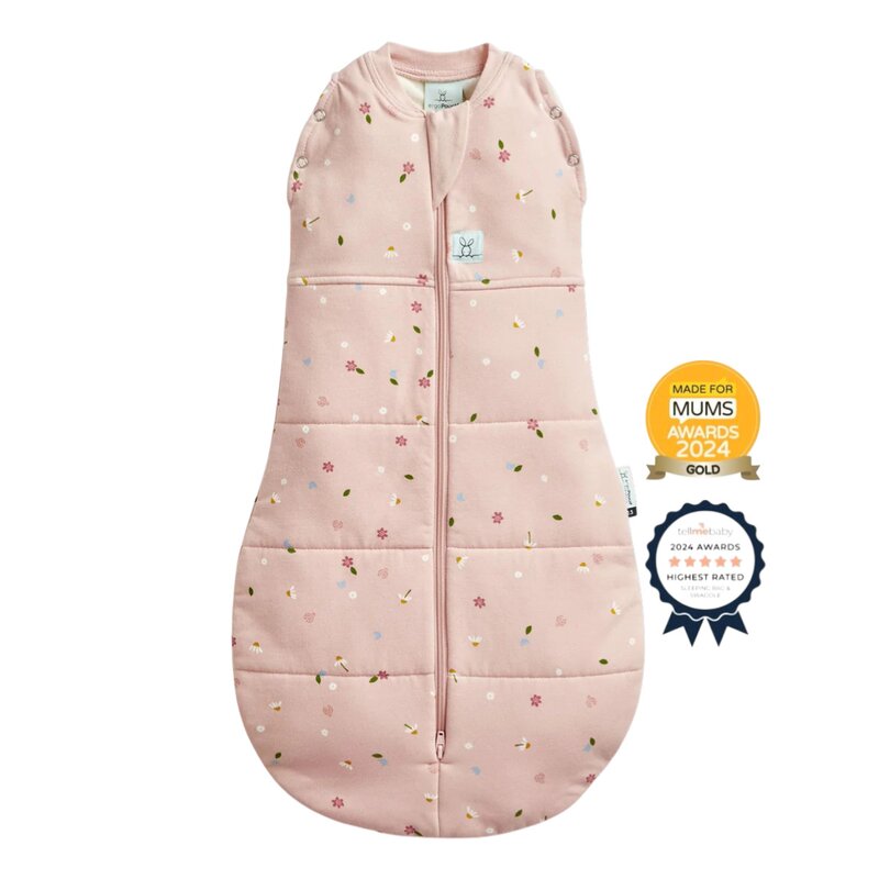 Sistem de infasat si sac de dormit, ErgoPouch, 2 in 1, 0-3 luni, 3-6 kg, TOG 1, Bumbac organic, Fermoar bidirectional, Transformabil, Lavabil la masina, Certificat non-toxic, Premiat in Australia, Roz - gogobaby.ro