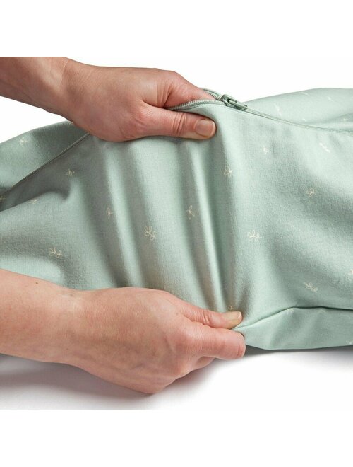 Sistem de infasat si sac de dormit, ErgoPouch, 2 in 1, 3-6 luni, 6-8 kg, TOG 0.2, Bumbac organic, Fermoar bidirectional, Transformabil, Lavabil la masina, Certificat non-toxic, Premiat in Australia, Verde - gogobaby.ro