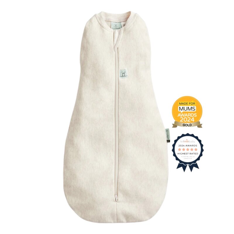 Sistem de infasat si sac de dormit, ErgoPouch, 2 in 1, 6-12 luni, 8-10 kg, TOG 1, Bumbac organic, Fermoar bidirectional, Transformabil, Lavabil la masina, Certificat non-toxic, Premiat in Australia, Bej - gogobaby.ro