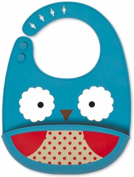 Skip Hop Bavetica de silicon Fold & Go Zoo - Bufnita