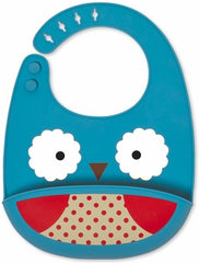 Skip Hop Bavetica de silicon Fold & Go Zoo - Bufnita