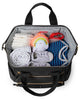 Skip Hop - Geanta pentru scutece tip rucsac, cu deschidere larga - Black