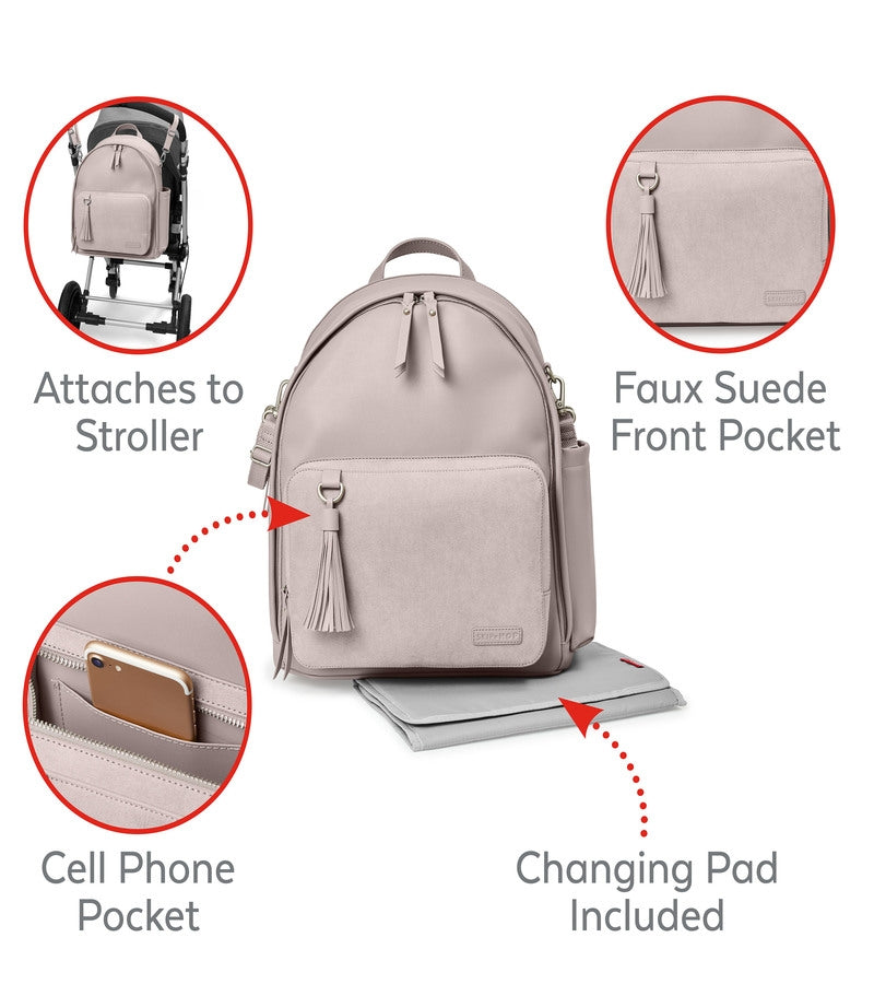 Skip Hop Greenwich Rucsac pentru scutece - Gri deschis - gogobaby.ro