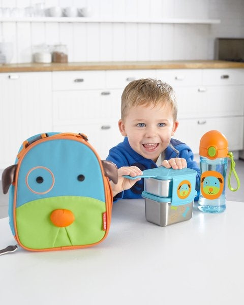 Skip Hop Kit pentru pranz din otel inoxidabil Zoo - Catel - gogobaby.ro