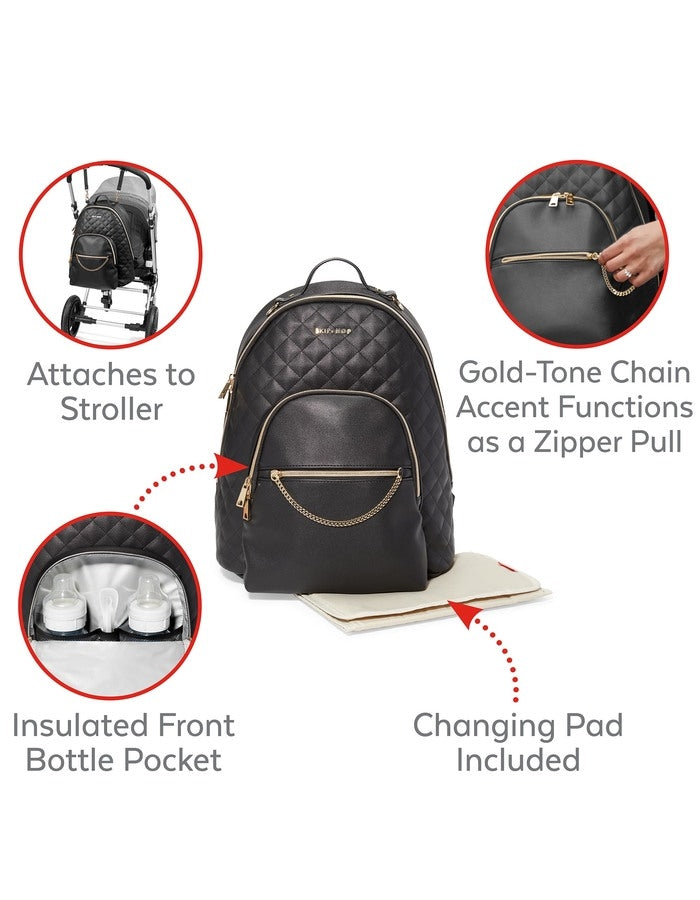 Skip Hop Linx Rucsac pentru scutece matlasat - Negru - gogobaby.ro