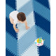 Skip Hop Covoras de joaca puzzle – Geometric Playspot - Blue Ombre