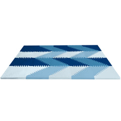 Skip Hop Covoras de joaca puzzle – Geometric Playspot - Blue Ombre