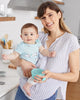 Skip Hop - Set 2 boluri ergonomice - Soft gri + turcoaz