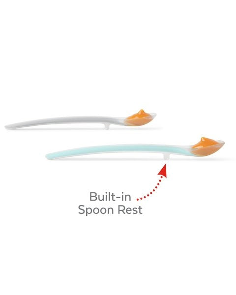 Skip Hop - Set 2 lingurite Easy Feed - Gri + turcoaz - gogobaby.ro