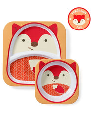 Skip Hop Set farfurie & bol Zoo – Vulpe